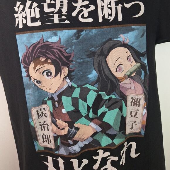 Demon Slayer Anime T Shirt Short Sleeve Black Size Medium - Picture 2 of 5
